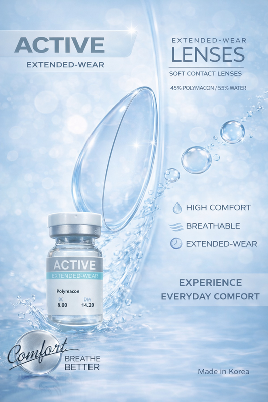 Active transparent lense